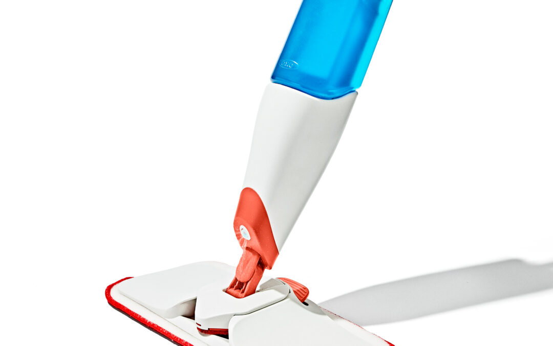 Microfibre Spray Mop with Built-in Scrubber