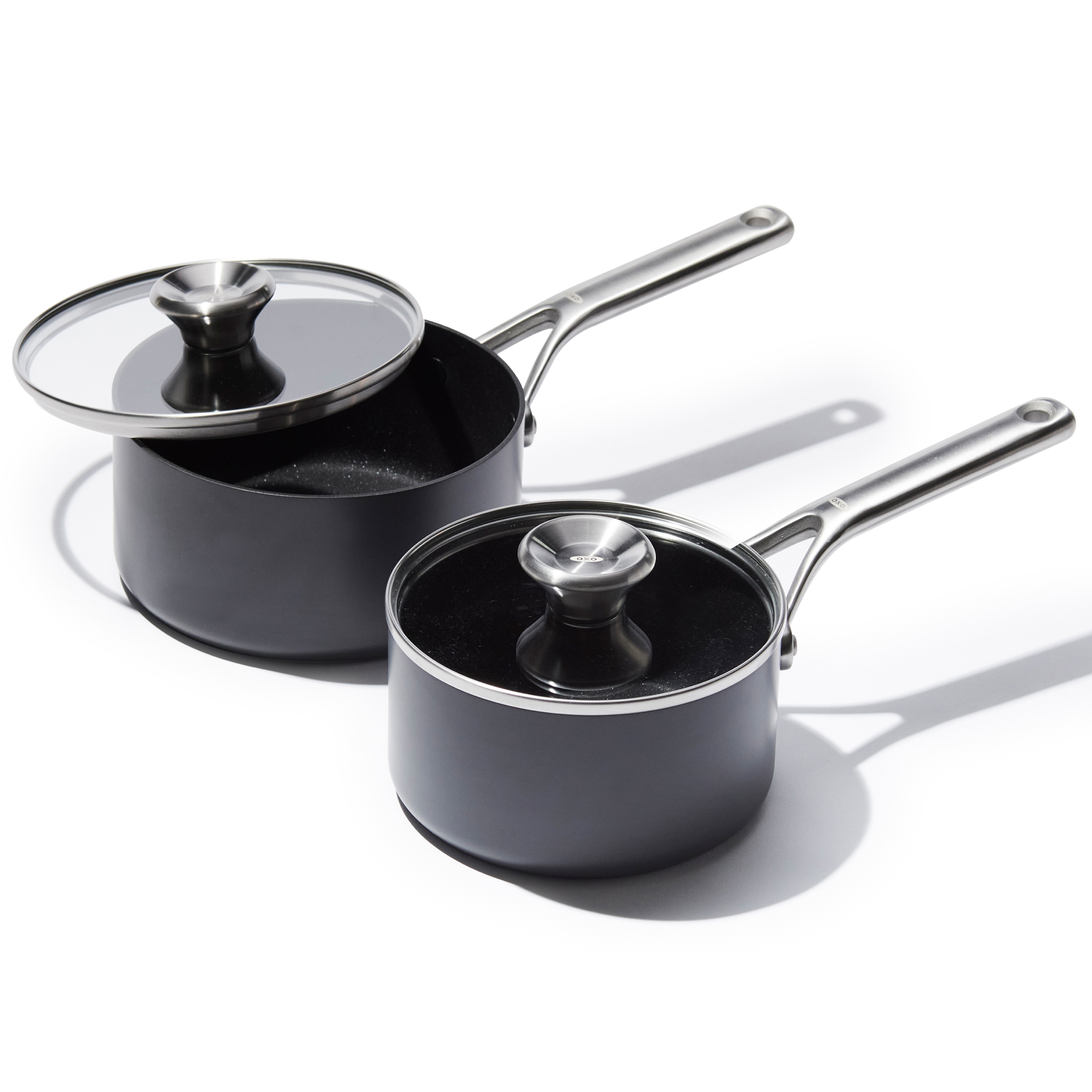 Ceramic Professional Non‑stick 16 & 18 cm Saucepan Set with Lids