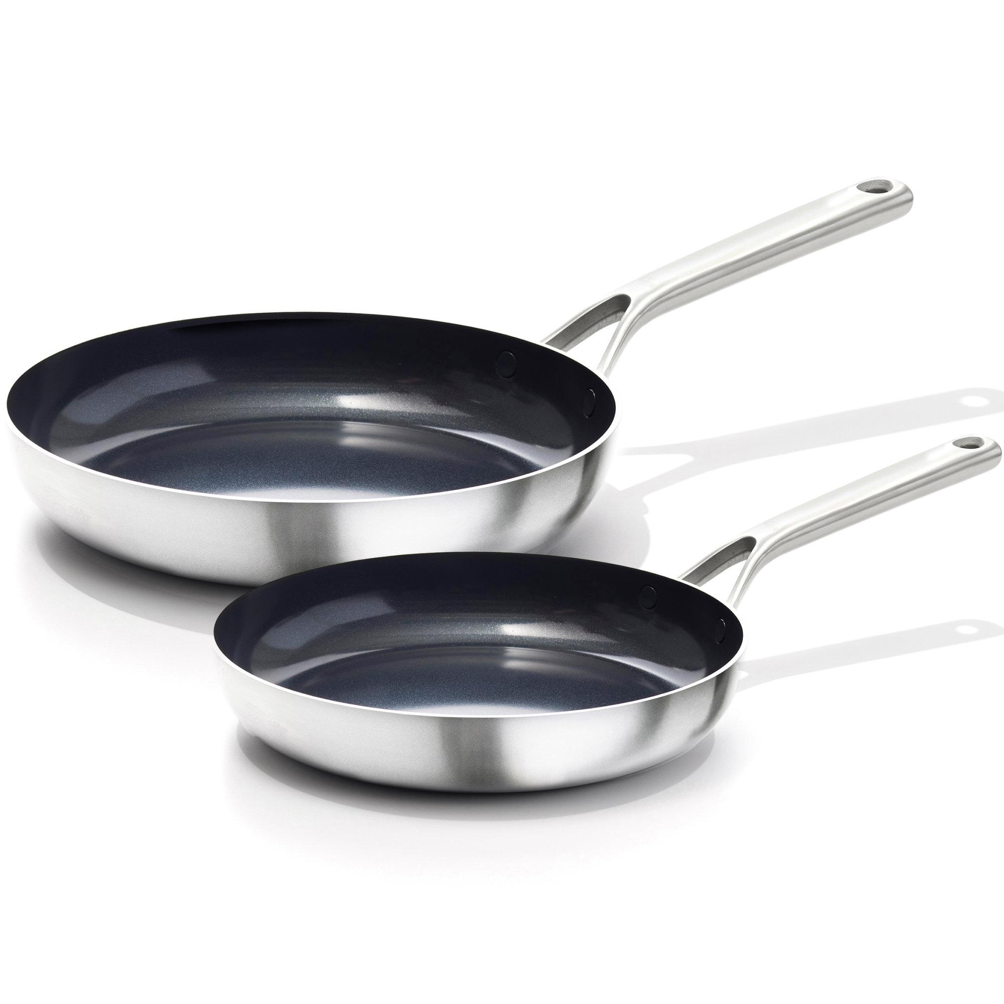 Tri‑Ply Stainless Steel Mira 20 & 26 cm Frying Pan Set – Ceramic Non-stick