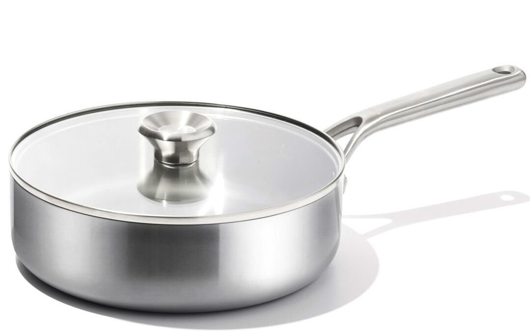 Tri‑Ply Stainless Steel Mira 24 cm Sauté Pan with Lid