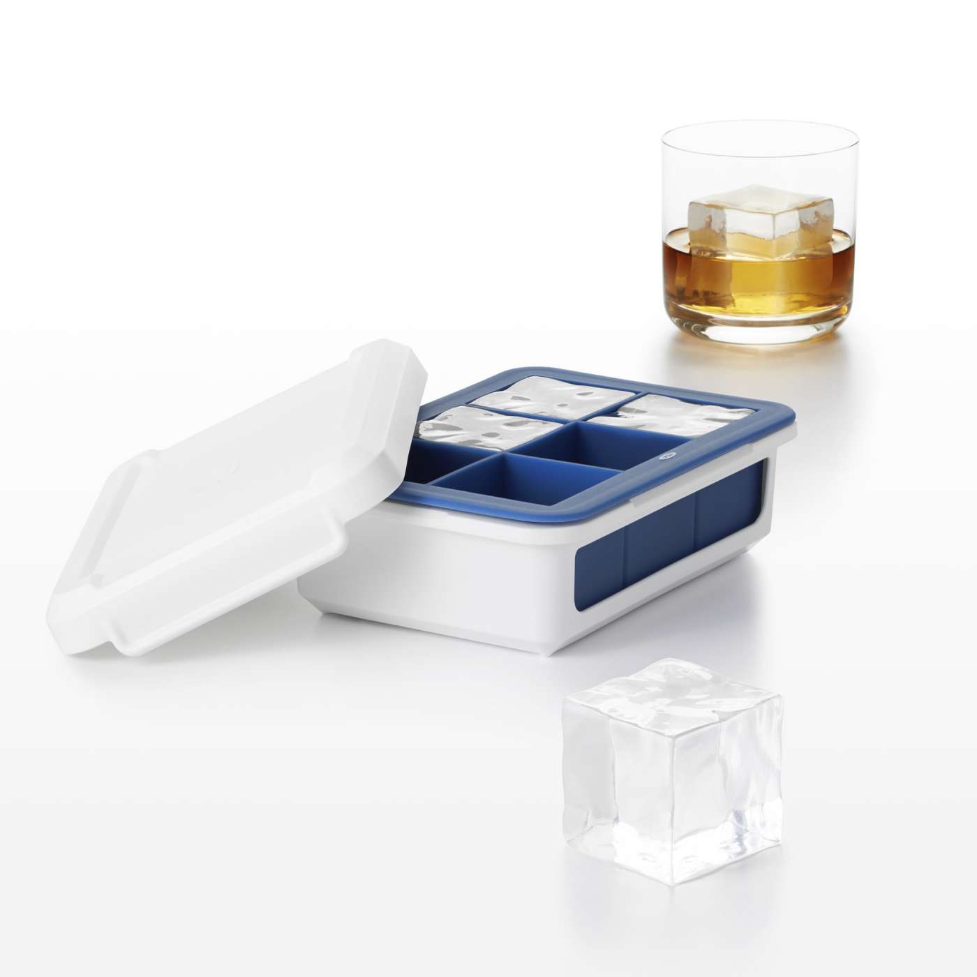 OXO Good Grips Ice Cube Tray With Lid Blue