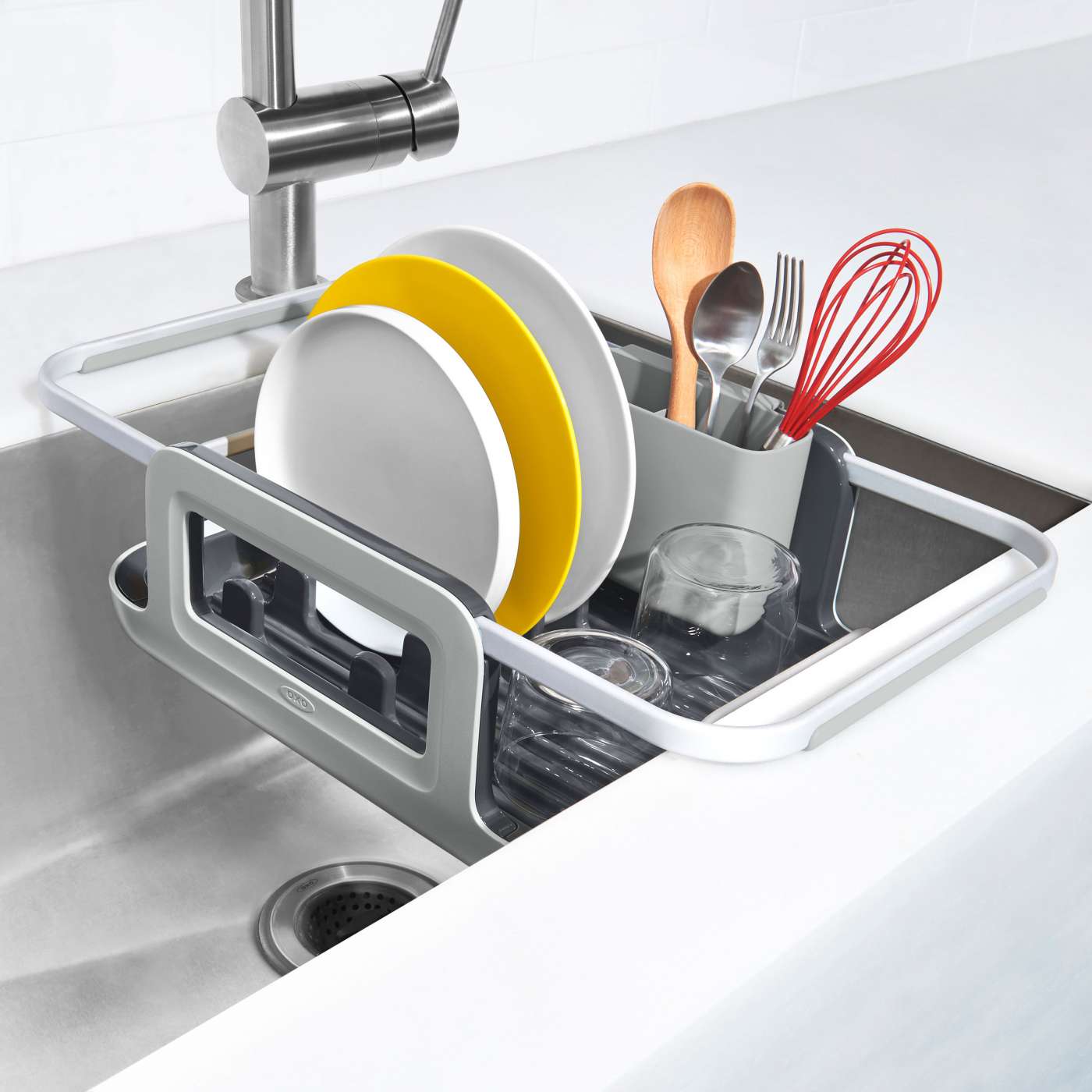 Over-The-Sink Aluminum Dish Rack