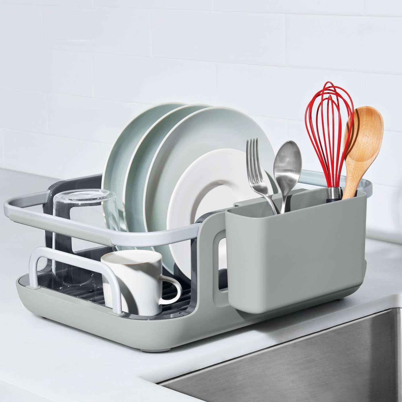 Over-The-Sink Aluminum Dish Rack