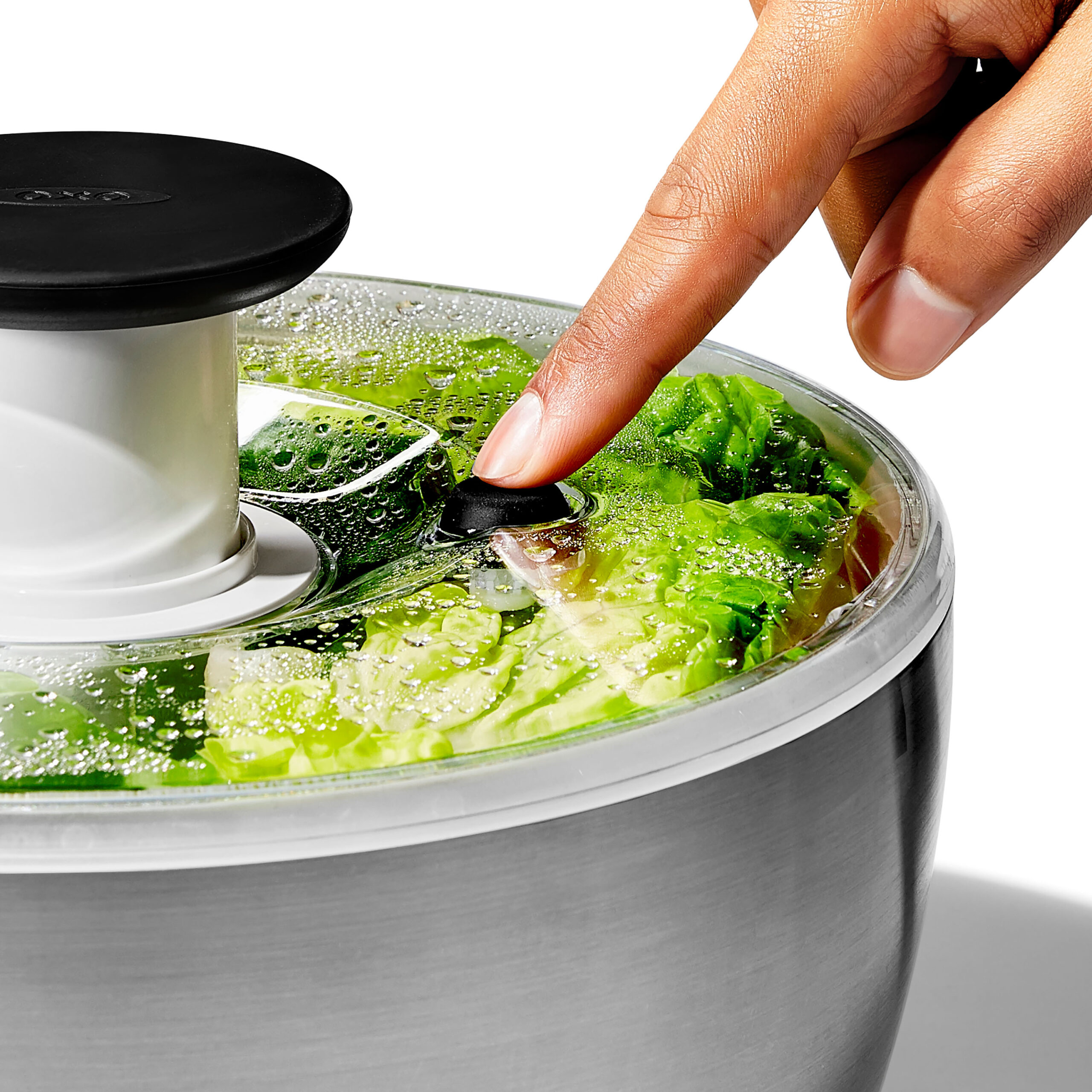 OXO SteeL Stainless Steel Classic Salad Spinner NEW